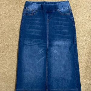 Be girl denim stretch skirt elastic waist size M Medium